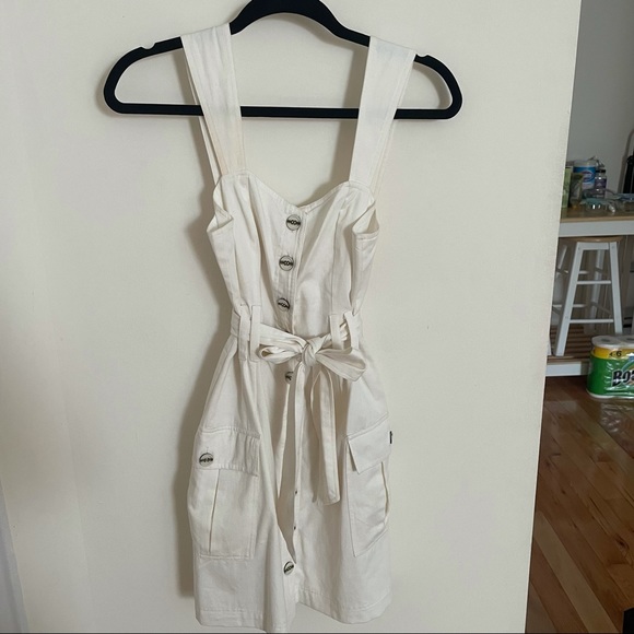 Women’s Red Carter Utility Mini Dress - Picture 2 of 4